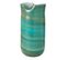 Vase Design En Verre "vague" 41cm Bleu Azur