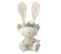 Tirelire Enfant "lapin Assis" 29cm Blanc et Gris