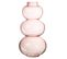 Vase Design En Verre "boule" 36cm Rose