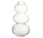 Vase Design En Verre "boule" 36cm Transparent