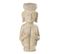 Statue Déco "assise Ethnique" 33cm Beige