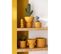 Cache-pot Design "zenia" 25cm Ocre