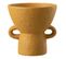 Vase Rond Design "zenia" 25cm Ocre