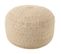 Pouf Design "miami" 50cm Naturel et Blanc