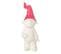 Statuette Déco "nain" 29cm Blanc et Fuchsia