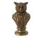 Statuette Déco "buste Hibou" 26cm Bronze