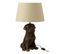 Lampe À Poser Déco "chien Assis" 52cm Marron