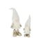 Statue Déco Lutin "plumes" 58cm Beige