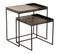 Lot De 2 Tables D'appoint Gigognes "kelsey" 60cm Bronze et Noir