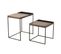 Lot De 2 Tables D'appoint Gigognes "kelsey" 60cm Bronze et Noir