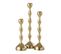 Lot De 3 Chandeliers Design "borne" 39cm Or