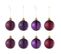 Lot De 8 Boules De Noël "cornelia" 8cm Mauve