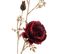 Branche Artificielle Rosier "3 Fleurs" 112cm Or et Rouge