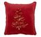 Coussin Déco Sapin "ellis" 45x45cm Rouge