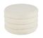 Pouf Rond Design "teddy" 65cm Blanc