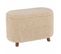 Pouf et Coffre De Rangement "teddy" 80cm Beige