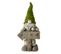 Statue Déco Lutin "welcome" 70cm Gris