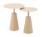 Lot De 2 Tables D'appoint En Métal "hollie" 56cm Beige