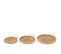 Lot De 3 Plateaux De Service "rotin" 48cm Naturel