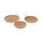 Lot De 3 Plateaux De Service "rotin" 48cm Naturel