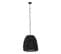 Lampe Suspension En Lin "poire" 161cm Noir