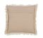 Coussin Déco à Franges "mousseline" 45x45cm Beige Foncé