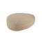 Pouf En Forme De Galet En Laine Beige Uni L90 - Dieppe