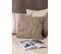 Coussin Tufté Courbes "jaisalmer" 45x45cm Beige