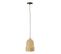 Lampe Suspension En Jonc "lignes" 26cm Naturel