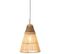 Lampe Suspension En Raphia "cone" 42cm Naturel