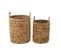 Lot De 2 Paniers En Jacinthe "cylindre" 57cm Naturel