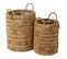 Lot De 2 Paniers En Jacinthe "cylindre" 57cm Naturel