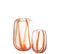 Vase Design En Verre "pop Art" 24cm Orange
