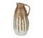 Vase Pichet En Céramique "peinture" 37cm Beige et Marron