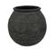 Vase Cruche En Ciment "black Lombok" 29cm Noir