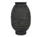 Vase Cruche En Ciment "black Lombok" 42cm Noir