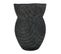 Vase Déco En Ciment "black Lombok" 47cm Noir