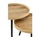 Lot De 3 Tables Gigognes "perry" 70cm Naturel