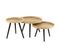 Lot De 3 Tables Gigognes "perry" 70cm Naturel