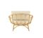 Fauteuil Rond Rotin Et Coussin "howard" 98cm Naturel