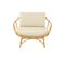 Fauteuil Rond Rotin Et Coussin "howard" 98cm Naturel