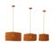 Lot De 3 Lampes Suspension "moonj" 50cm Rouille