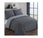 Parure De Couette 100% Coton Hugo Anthracite 220x240cm