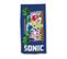 Serviette De Plage - Sonic Avec Tous Les Personnages - Bleue - 70x140 Cm