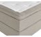 BOXSPRING lit complet taupe CONTINENTAL 160x200 cm/2x80x200 cm