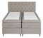 BOXSPRING lit complet relax CONTINENTAL taupe 2x80x200 cm