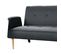 Banquette Canapé Convertible 3 Places En Tissu 3 Positions - Gris Fonce/bleu Canard/noir -