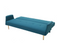 Banquette Canapé Convertible 3 Places En Tissu 3 Positions - Gris Fonce/bleu Canard/noir -