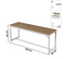 Banc En Bois Avec Struture En Métal Blanc - L120xh46xp35 Cm - Loft