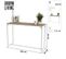 La Casa Blanca Console Avec Structure En Metal Blanc 120x39xh79cm